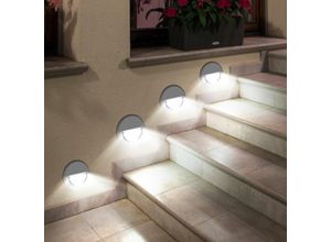 4059157045552 - Etc-shop - 4er Set led Wand Leuchten Garten Grundstück Treppen Lampen IP65 Strahler