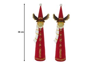 4059157046801 - 2er Set x-mas Stand Figuren Rentiere Zipfel Mütze Advents Zeit Deko Weihnachten Strick Design