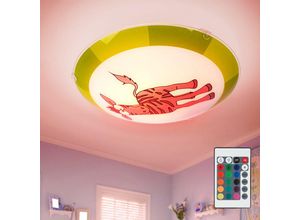 4059157047198 - Etc-shop - Jugend Wand lampe Kinder Zimmer Motiv Zebra grün Fernbedienung im Set inkl rgb led Leuchtmittel