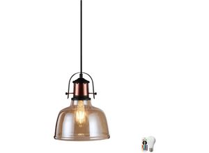 4059157047280 - Etc-shop - Vintage Pendel Lampe Hänge Fernbedienung Decken Leuchte Glas im Set inklusive rgb led Leuchtmittel