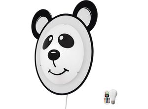 4059157049741 - Panda Bär Wand Lampe Fernbedienung Kinder Spiel Zimmer Leuchte dimmbar Set inkl RGB LED Leuchtmittel