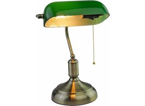 4059157051034 - Etc-shop - led Bankerlampe Schreib-Tisch Leuchte Lampe Beleuchtung Büro Arbeitszimmer Vintage Retro Zugschalter