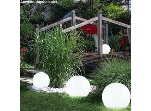 4059157056336 - Etc-shop - 3er Set led Außen Solar Lampen Kugel Design Erd Spieß Steck Leuchten Garten Weg Beleuchtung
