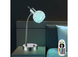 4059157056633 - Etc-shop - Tisch Lampe Wohn Raum Lese Leuchte Glas Kugel Dimmer Fernbedienung im Set inkl rgb led Leuchtmittel