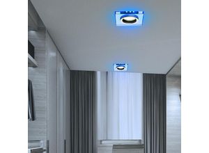 4059157057036 - 2er Set Decken Lampen Einbau Spots Wohn Ess Zimmer Beleuchtung Glas Strahler Deko LED Leuchten blau