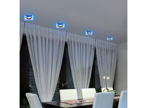 4059157057043 - Etc-shop - 4er Set Einbau Strahler Deko led Decken Lampen Wohn Zimmer Flur Beleuchtung blau Glas Spots klar