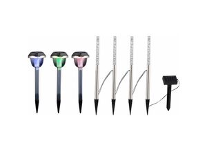 4059157059795 - 7x led Solar Außen Steck Lampen Rasen Erdspieß Luftblasen Leuchten Farbwechsler