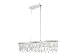 4059157065833 - Globo - Hängeleuchte Kristallbehang Deckenlampe Pendelleuchte Kristall Hängelampe höhenverstellbar dimmbar mit Fernbedienung led 24 Watt 1700 Lumen