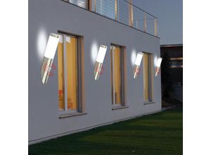 4059157066540 - Etc-shop - 4x Wand Leuchten Außen Lampen Edelstahl Beleuchtung Bewegungsmelder im Set inkl led Leuchtmittel