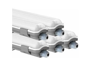 4059157078826 - Etc-shop - led Feuchtraumleuchte 1275 cm led Röhre Garage Werkstattleuchte kaltweiß led Wannenleuchte 18 Watt 1700lm 6400K 5er Set