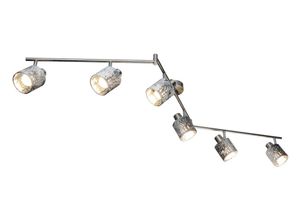 4059157082649 - Etc-shop - Design Decken Lampe Samt Spots verstellbar Wohn Zimmer Leuchte silber im Set inkl led Leuchtmittel