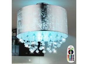 4059157083899 - Etc-shop - Decken Leuchte dimmbar fernbedienung Wohn Zimmer Kristall Lampe im Set inkl rgb led Leuchtmittel