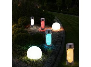 4059157084643 - 6er Set led Solar Kugel Lampen rgb Farbwechsel Steck Leuchten Garten Außen Beleuchtung Terrasse