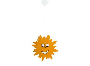 4059157085626 - Pendelleuchte Kinderzimmer Sonne Hängeleuchte Sonne Kinderleuchte Hängelampe Fernbedienung dimmbar Holz gelb 1x led 35W 320Lm warmweiß DxH