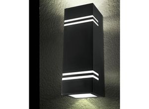 4059157087125 - Etc-shop - up down Wand Lampe Edelstahl Außen Fassaden Strahler Hof Beleuchtung Garten Leuchte schwarz