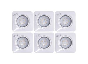 4059157089419 - Etc-shop - 6er Set led Einbauspots Deckenleuchte Einbaustrahler Spotleuchte verstellbar Metall weiß 5W 400lm 3000K warmweiß b 85 cm 4059157089419 - Etc-shop - 6er Set led Einbauspots Deckenleuchte Einbaustrahler Spotleuchte verstellbar Metall weiß 5W 400lm 3000K warmweiß b 85 cm