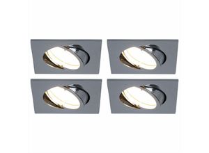 4059157089518 - Etc-shop - 4er Set led Einbau Decken Lampen Chrom Ess Zimmer Spot Strahler beweglich dimmer