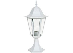 4059157093843 - Etc-shop - Außen Steh Lampe weiß Garten Weg Laterne alu Balkon Sockel Leuchte im Set inkl led Leuchtmittel