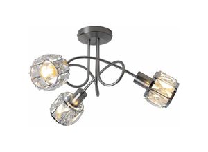 4059157094741 - Etc-shop - Kristall Decken Lampe Chrom Wohn Zimmer Strahler Glas Spot Leuchte Chrom im Set inkl led Leuchtmittel