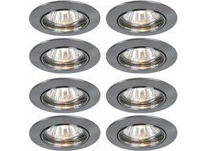 4059157095885 - Etc-shop - 8er Set Einbau Leuchten Strahler Spots alu Ess Zimmer Beleuchtung drehbar silber