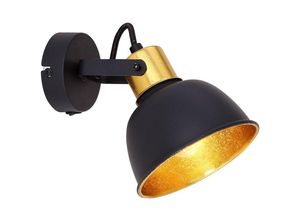 4059157099609 - Etc-shop - Wand Leuchte Arbeits Zimmer Büro Spot Lampe schwarz gold beweglich im Set inkl led Leuchtmittel