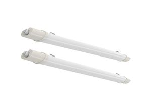 4059157100282 - 2er Set LED Wannen Leuchte Tageslicht Keller Feucht Nass Raum Decken Lampe Lager Hallen Beleuchtung