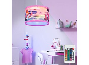 4059157100503 - Pendel Decken Lampe Spiel Zimmer Jungen Hänge Leuchte DIMMBAR im Set inkl RGB LED Leuchtmittel