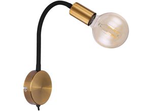 4059157102644 - Etc-shop - Vintage Wand Lampe Schlaf Gäste Zimmer Leuchte Flexo beweglich gold im Set inkl led Leuchtmittel