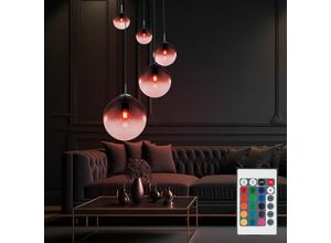 4059157103702 - Decken Pendel Lampe Glas Kugel Ess Zimmer Leuchte fernbedienung im Set inkl rgb led Leuchtmittel