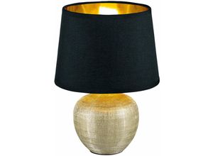 4059157104341 - Etc-shop - Schreib Tisch Leuchte gold Wohn Ess Zimmer Lese Textil Lampe im Set inkl led Leuchtmittel