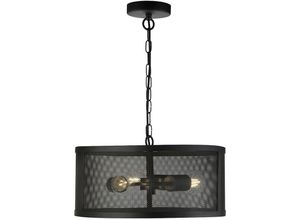 4059157109018 - Etc-shop - Decken Hänge Lampe retro FIlament Käfig Design Pendel Leuchte schwarz im Set inkl led Leuchtmittel