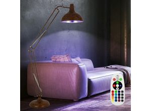 4059157109674 - Etc-shop - Steh Lampe Wohn Zimmer rost Decken Fluter fernbedienung beweglich im Set inkl rgb led Leuchtmittel