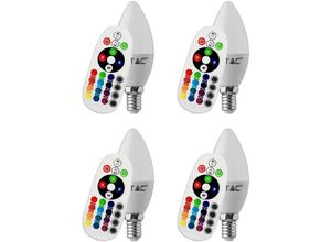 4059157111486 - Etc-shop - 4x rgb led Kerzen Leuchtmittel 35W E14 fernbedienung 320 Lumen Farbwechsel Lampen dimmbar