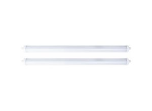 4059157115965 - Wannenleuchte LED Werkstattlampe weiß Feuchtraum Industrielampe IP65 Kunststoff 1x LED 24 W3840 lm 4000 K neutralweiß LxBxH 120x65x58 cm 2er Set