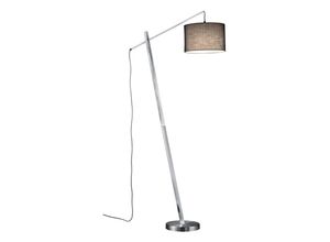 4059157116894 - Etc-shop - Design Steh Lampe Textil Strahler grau Stand Leuchte Wohn Zimmer Beleuchtung im Set inkl led Leuchtmittel