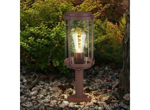 4059157119857 - Etc-shop - Außen Steh Leuchte alu Stand Sockel Garten filament Lampe rost im Set inkl led Leuchtmittel