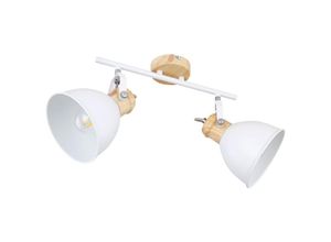 4059157120112 - Decken Spot Lampe Ess Zimmer Licht-Schiene Holz Optik Leuchte Strahler beweglich im Set inkl LED Leuchtmittel