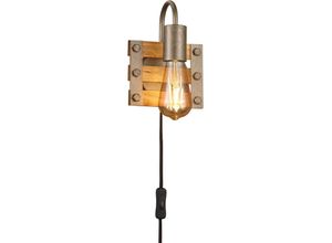 4059157121256 - Etc-shop - Vintage Wand Lampe Retro Holz Leuchte eckig Design Strahler Filament im Set inkl led Leuchtmittel