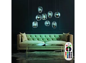 4059157121478 - Etc-shop - Pendel Hänge Leuchte Fernbedienung Glas Decken Lampe schwarz rauch dimmbar im Set inkl rgb led Leuchtmittel