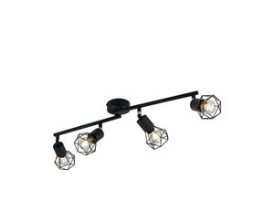 4059157121874 - Decken Strahler schwarz Käfig Spot Lampe verstellbar im Set inkl LED Leuchtmittel 4059157121874 - Decken Strahler schwarz Käfig Spot Lampe verstellbar im Set inkl LED Leuchtmittel