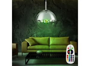 4059157124301 - Etc-shop - Glas Kugel Hänge Decken Lampe dimmbar Wohn Zimmer Fernbedienung Leuchte im Set inkl rgb led Leuchtmittel