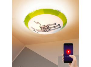 4059157124660 - Etc-shop - Decken Lampe Kinder Zimmer Motiv Zebra Alexa Google App im Set inkl Smart Home rgb led Leuchtmittel