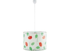 4059157128712 - Etc-shop - Hänge Decken Leuchte weiß Mohn Blumen Design Wohn Zimmer Pendel Lampe im Set inkl led Leuchtmittel