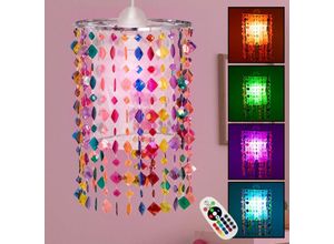 4059157133266 - Etc-shop - Kinder Hänge Decken Lampe fernbedienung Kristall Leuchte dimmbar im Set inkl rgb led Leuchtmittel