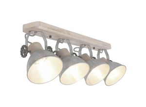 4059157134690 - Etc-shop - vintage Decken Leuchte Holz Spot Licht-Schiene Lampe verstellbar im Set inkl led Leuchtmittel