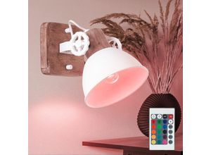 4059157137332 - Etc-shop - Holz Wand Leuchte dimmbar Wohn Zimmer fernbedienung Retro Lampe im Set inkl rgb led Leuchtmittel