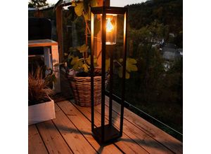 4059157138506 - Etc-shop - alu Steh Lampe schwarz Außen Beleuchtung Terrassen Strahler Garten Laterne Hof Leuchte