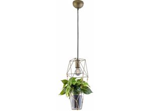 4059157148918 - Etc-shop - Design Hänge Leuchte Käfig Pendel Decken Lampe Blumen Topf Sisal Wohn Zimmer Beleuchtung