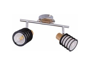 4059157150799 - Etc-shop - Decken Spot Lampe Wohn Zimmer Glas Leuchte Holz Strahler fernbedienung inkl rgb led Leuchtmittel