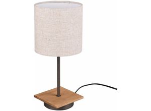 4059157151529 - Etc-shop - Textil Schreib Nacht Tisch Leuchte Lese Holz Lampe Wohn Zimmer Beleuchtung braun antik